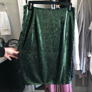 Sparkly green aline skirt